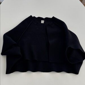 Anthropologie Black Women's Cape Capelet Sweater Wrap One Size